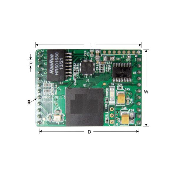 High Performance Embedded Ethernet Module 1 Port Serial With Network Transformer