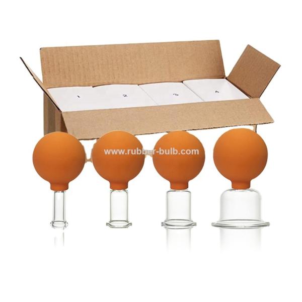 4 Size Facial Cupping Therapy Set Glass, Eye Face Vacuum Massage Anti Cellulite Cup for Beauty Body Cup Lymphatic
