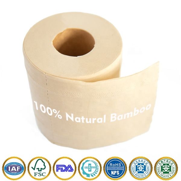 Eco-Friendly 3 Ply Strong Flushable Bamboo Pulp Toilet Tissues OULU Brand Chinese Supply