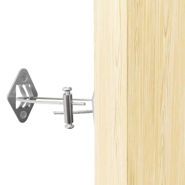 Nickel Metal Furniture Safety Straps Nontoxic Silver Grey Color