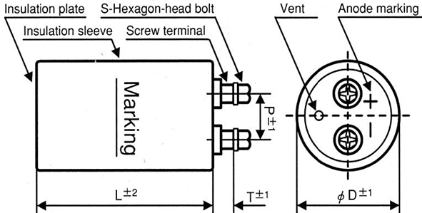 Aluminum 450V Screw Terminal Capacitor 4700uF Electrolytic 85℃ 2000Hrs For Inverters