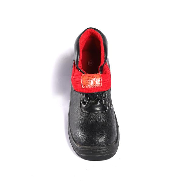 Steel Toe Plate Genuine Leather Upper Middle Cut Safety Shoes For Long Lasting Foot Protection