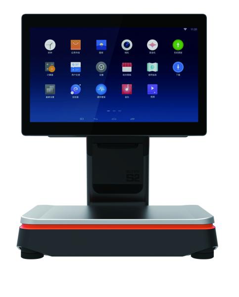 Balance de position d'Android 7,1 écran simple de 15,6 pouces construit dans l'imprimante de 80mm