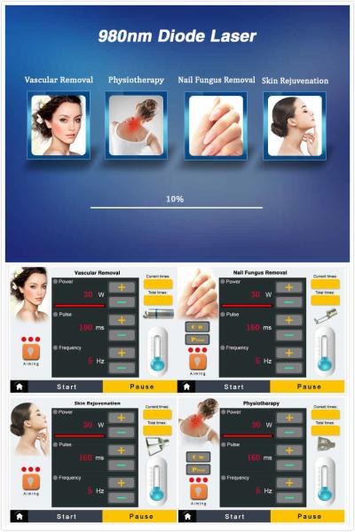 Beauty Salon 980nm Diode Laser Machine  For Pain Relief / Vascular Treatment