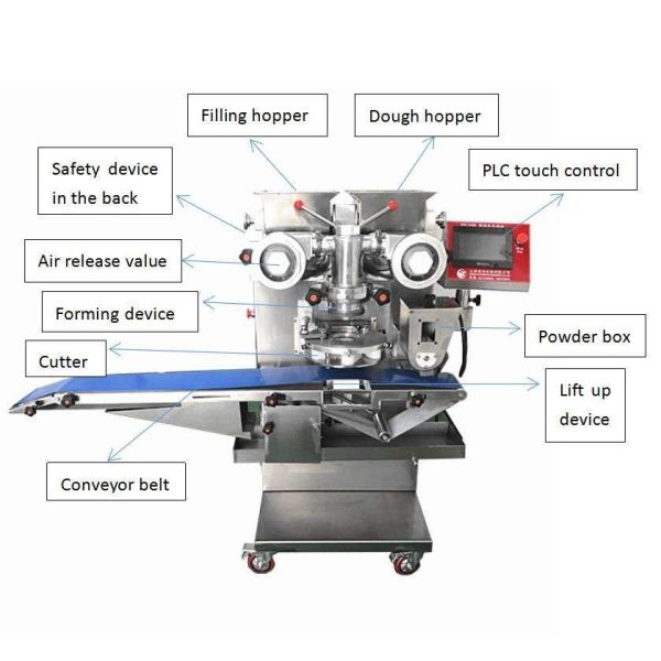 L'équipement automatique de fabrication de la ligne de production de la machine de pressage de gâteau de lune maamoul