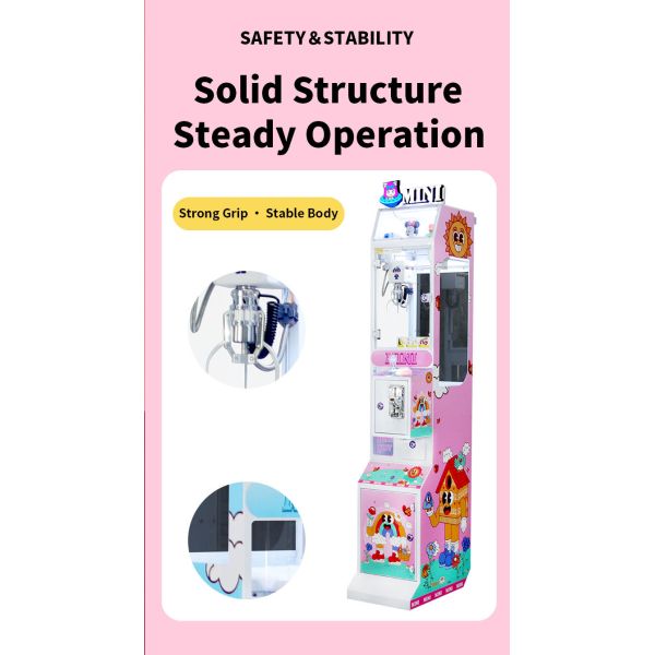 Mini Candy Claw Vending Machine Kid's Doll Machine Plush Toy Arcade Crane Doll