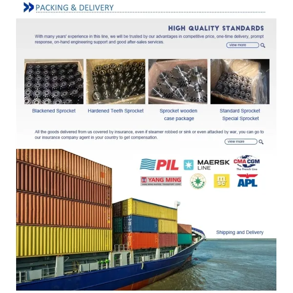 Standard Steel Chain Wheel Sprocket Carbon and Stainless Steel Roller Chain Sprockets with High Quality