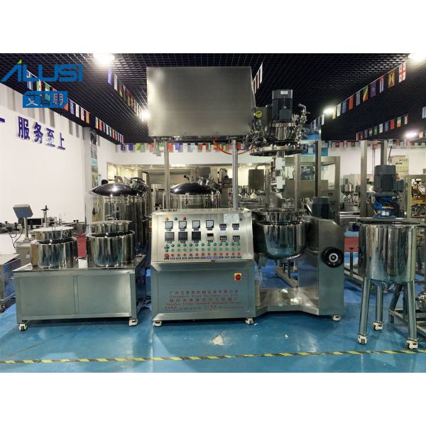 Hydraulic Cylinder Stainless Steel Vacuum Emulsifier Mixer Toothpaste Making Machine