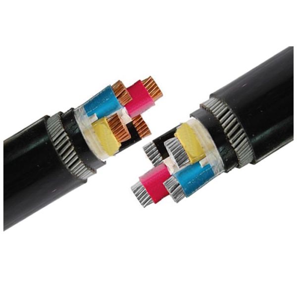 XLPE / PVC Insulation PVC Sheath Armoured Electrical Cable / Underground Low Voltage Cable