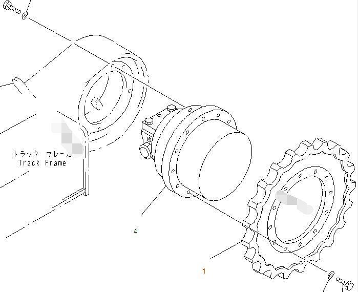 Assy мотора перемещения PHV-4B-60B GM06VA, конечная передача шестерни TM06 для PC60-5 SK50 YC60 PC55