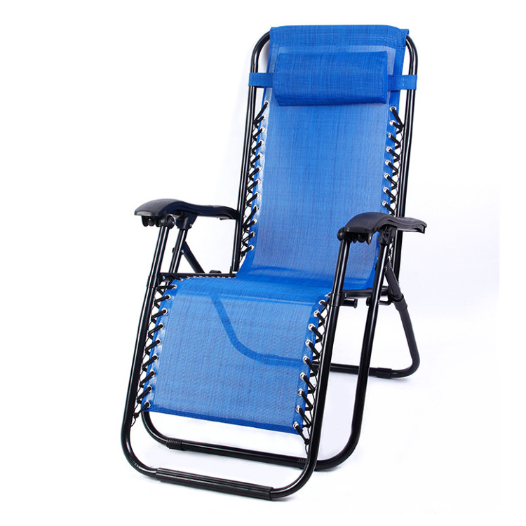 None Logo Outdoor Beach Patio Garden Camping Hiking Portable Folding Steel Recliner Chaise Lounge Chair