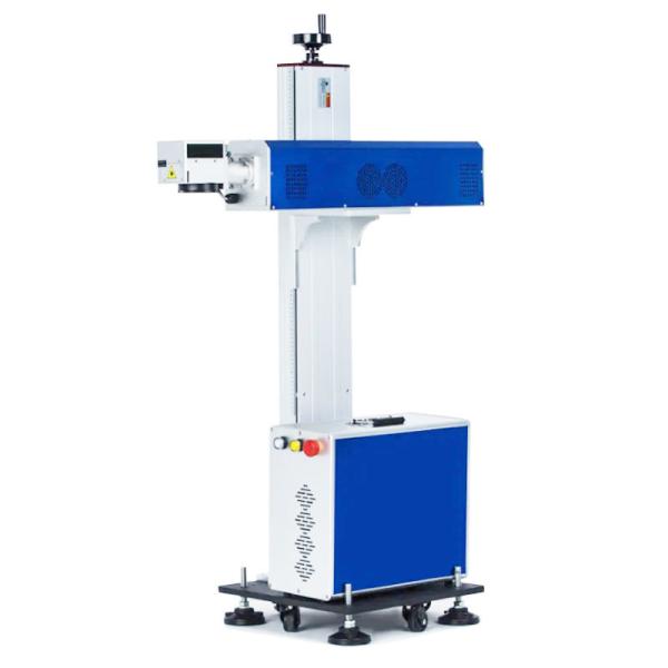speed Fiber Optic CO2 UV Online Flight Laser Engraving Machine with Pulsed Operation by IPG Raycus Max JPT 20w 30w 50w