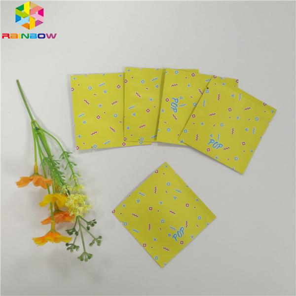 Food Grade Foil Pouch Packaging Mylar Three Side Seal Flat Zipper Bag For Snack Tea Capsule