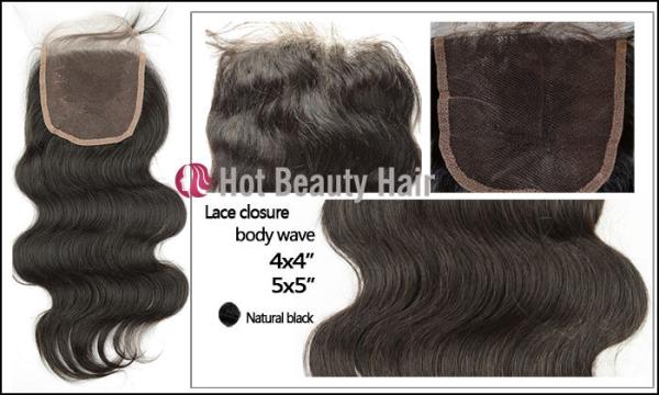 8 Inch Human Hair Top Closure Swiss Lace Dark Brown / Curly Hair Weaving