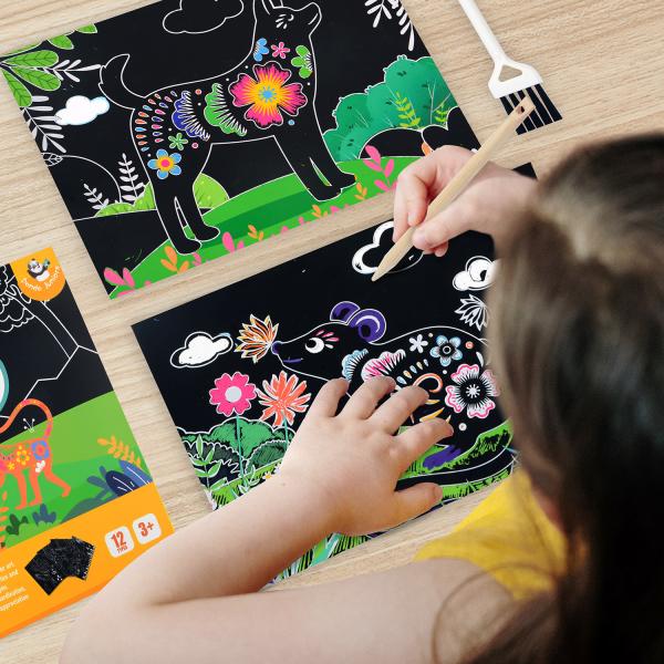 Children Diy Scratch Art Decor Painting Educational Drawing Paper