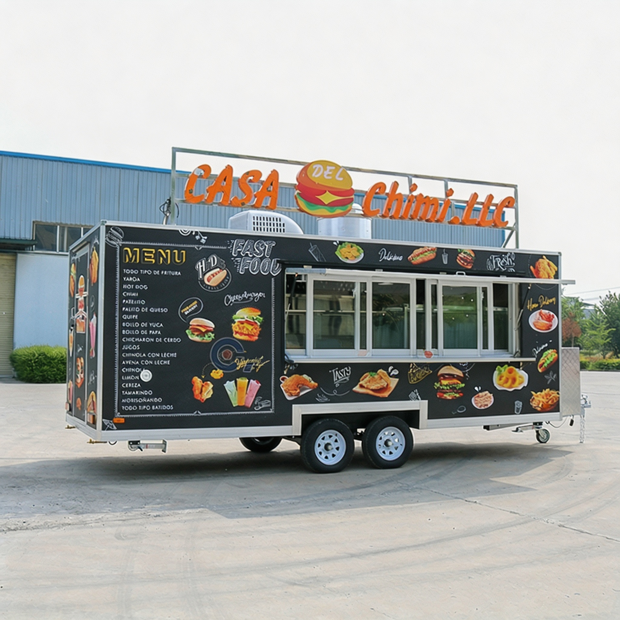 DOT Compliant Custom Food Trailer with Full Kitchen Equipment for Coffee, Tacos