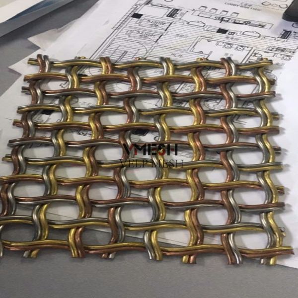 Customized Antique Brass Stainless Steel Decorative Metal Wire Mesh