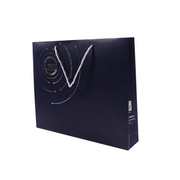 Hot Stamping Customized Paper Bags With Handles OEM UV Coating