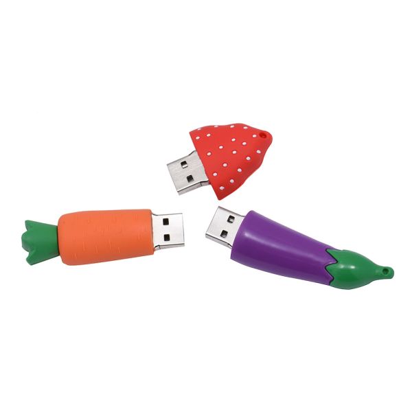 Перец мультфильма горячий/приносит плоды модельный милый подгонянный привод ручки PVC привода 8GB 16GB 32GB USB внезапный