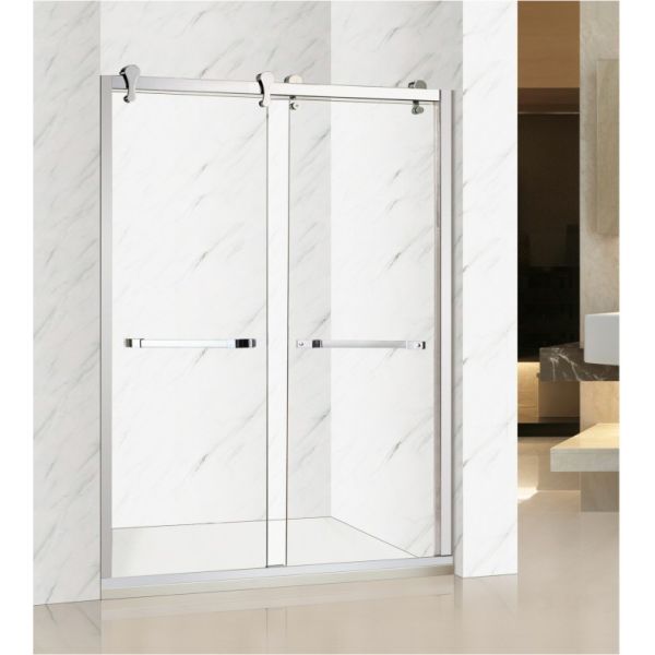 Waterproof Back to Back Shower Enclosure Room with Folding Doors and Roller Sliding