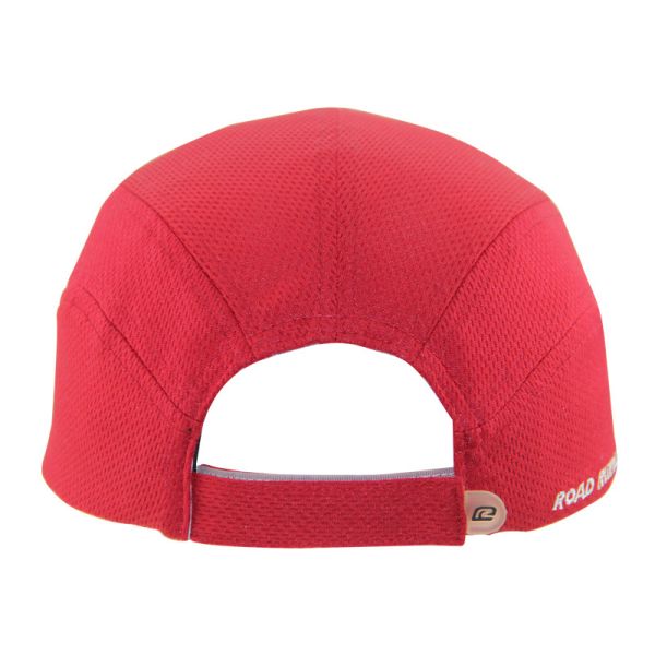 Red Polyester Mesh Logotipo de bordado con gorra de correr personalizado