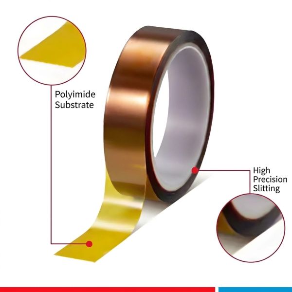 260℃ High Temperature Resistance Polyimide Tape with Zero Residue Clean Peeling and H-Class Insulation for PCB Protection