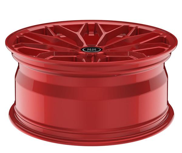 Red 1 Piece Forged Wheels Custom 21x9.5 and 22x12 For Ferrari FF