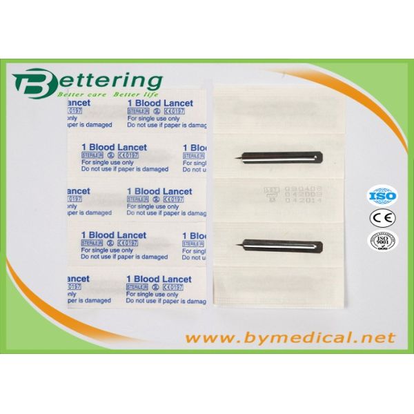 Disposable Sterile Stainless Steel Lancets For Blood Sample Collection S & L Size