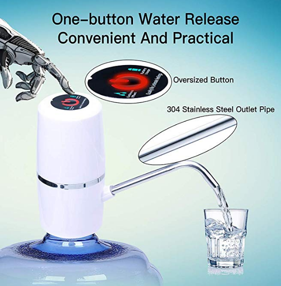 USB Rechargeable Electric Water Dispenser Pump With ABS Food Grade Material