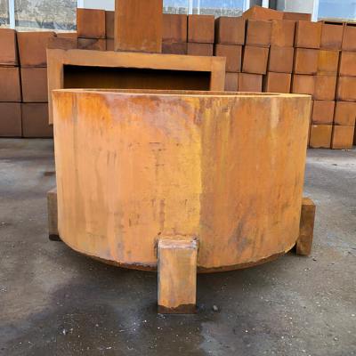 Fogo ardente de madeira de aço Pit Table do quintal do poço 90cm do fogo de Corten
