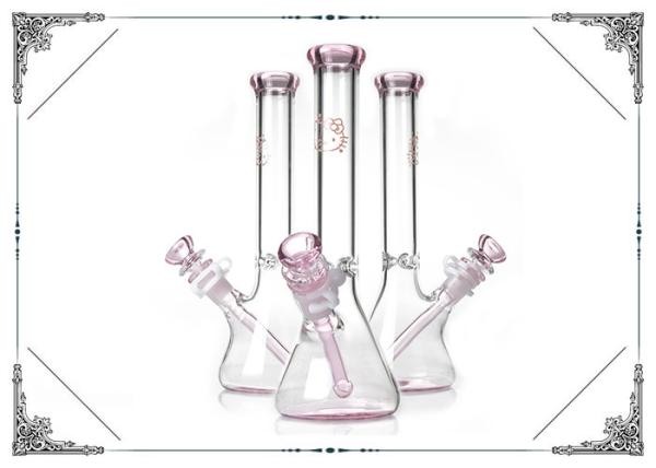 Pink Hello Kitty Hookahs Straight Tube Heady With Hand Blown Technology