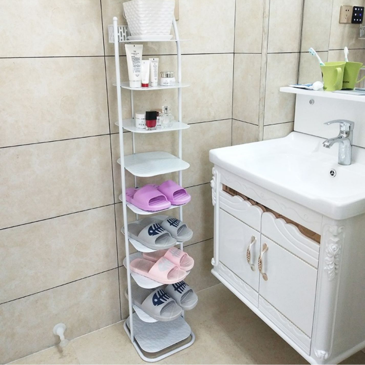 Dustproof 7 Tier Bronze Metal Wire Shoe Rack