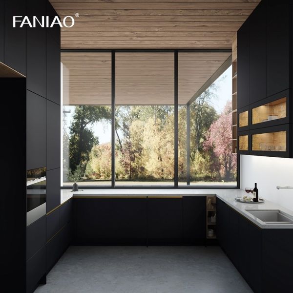 Kitchen Wood Melamine Kitchen Cabinet with DTC Hardware