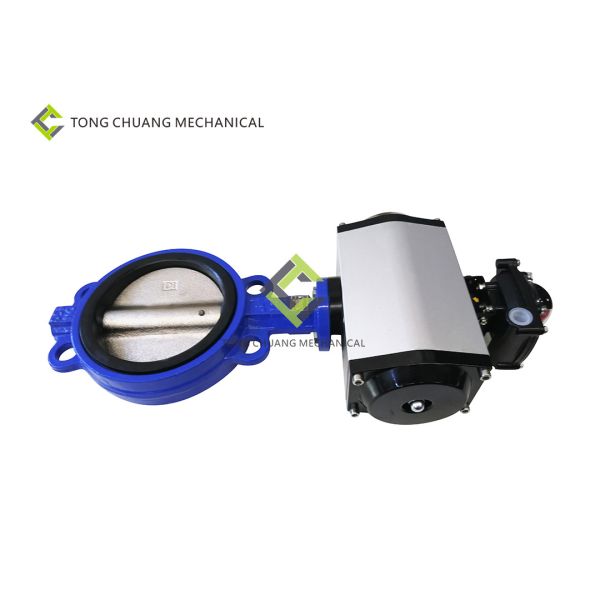 Clamp Pneumatic Butterfly Valve Air Operated GDT7-65 Soft Sealing Type