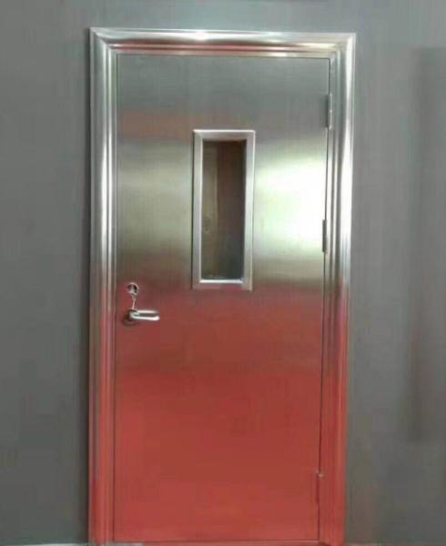 Standard Inward Opening Fire Rated Steel Door Aluminium Frame Stainless Screen Double Hinge External