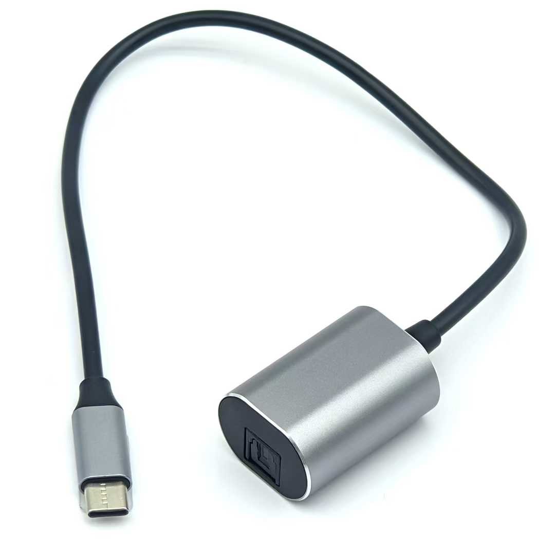 TOSLINK Female Optical Audio Cable with USB-C Male Connector for Soundbar Speaker Ideal for Professional or Personal Entertainment Setups