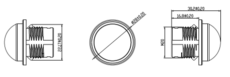 12Vdc Dimmable PIR Motion Sensor For Tri-proof Light, Zhaga Book20 Interface, Parking Garage Applicable