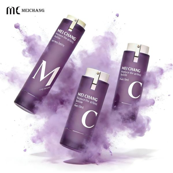 15ml 30ml 50ml Press-Type Refillable Airless Pump Bottle with Eco-Friendly Materials for Serums and Creams
