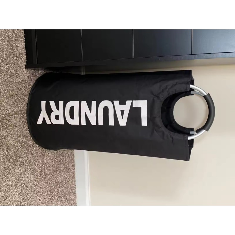 90L Foldable Freestanding Laundry Hamper with Dust Cover for Home Organization