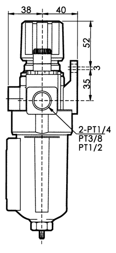 Material de fundición a presión a troquel del cuerpo del aluminio del equipo de la preparación del aire con el palero auto