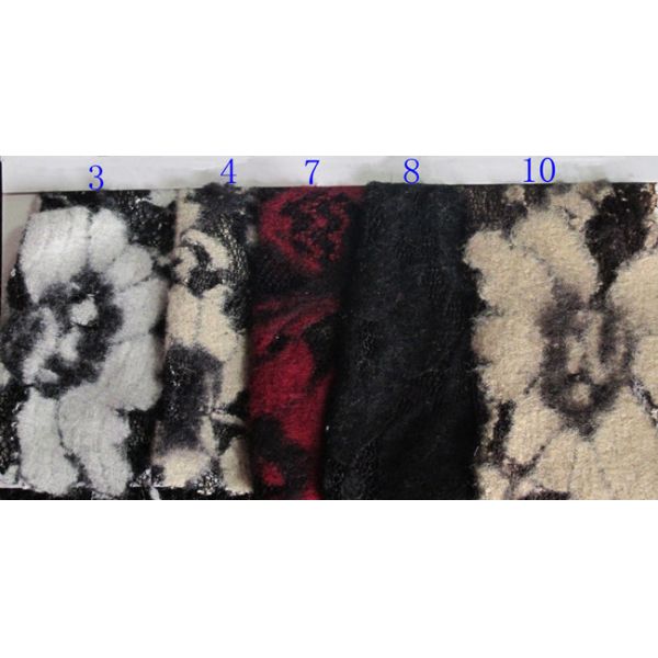 Red Brushed Elastic Lace Fabric Eco Friendly 135cm Width OEM / OMD CY-LQ0001