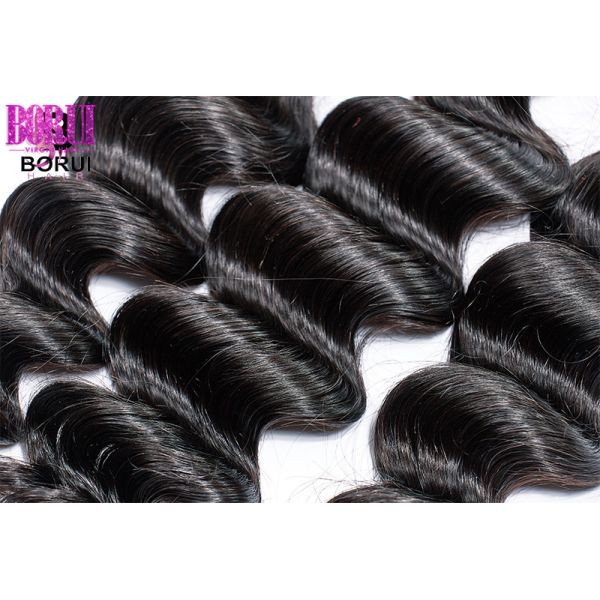 Loose Wave Human Hair Lace Frontal Pre Plucked 100% Unprocessed Raw Virgin