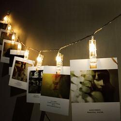 LED String Lights 2M/5M/10M Photo Clip Fairy Lights Outdoor Battery Operated Garland Christmas Decoration Party Wedding