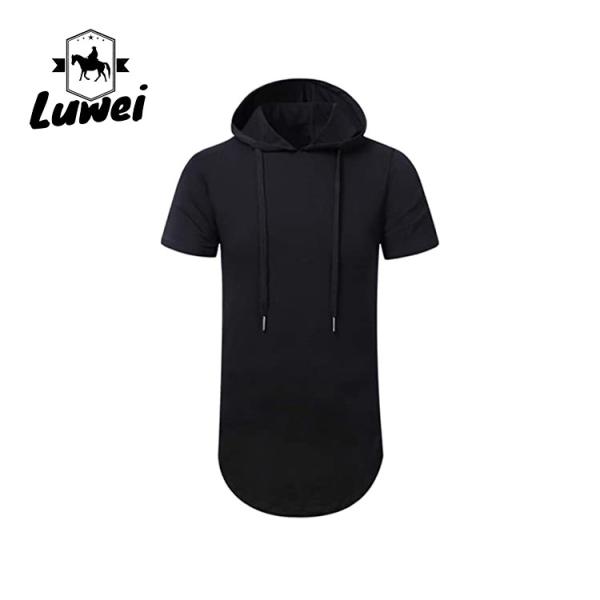 Hip Hop Homens Gimnástico Manga curta Roupas de rua Roupas em branco Pullover longo Homens Hoodies & Sweatshirt
