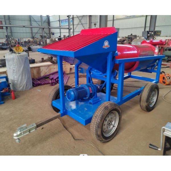 Yellow Small Mobile Scale Gold Ore Processing Equipment with Discharge Size as Request