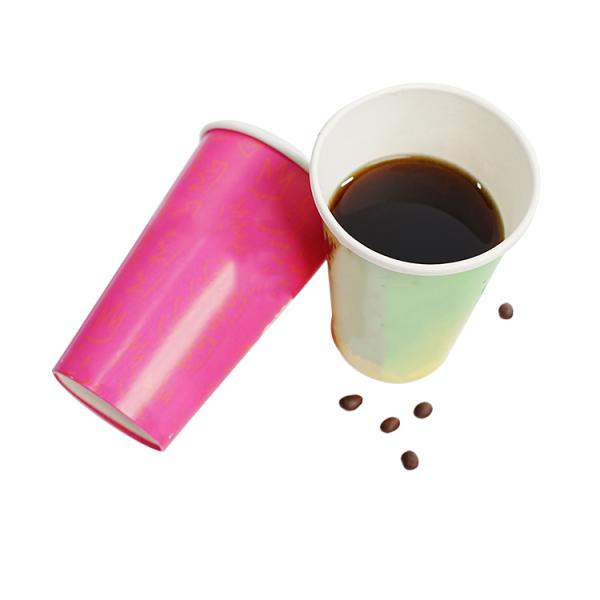 Coupe à double papier peint biodégradable jetable personnalisée pour tasses à café