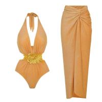 Bikini tri-pièces en nylon en mode été