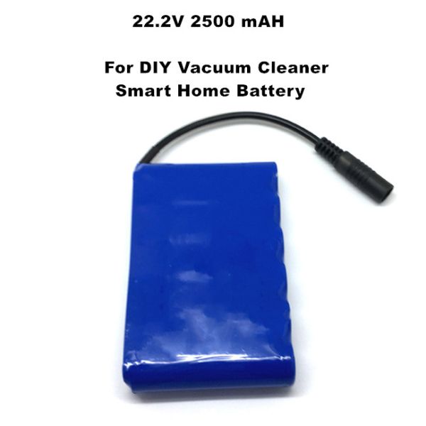 Bateria de aspirador de pó DIY 22,2 V 2500 mAh Bateria 55,5 Wh 18650