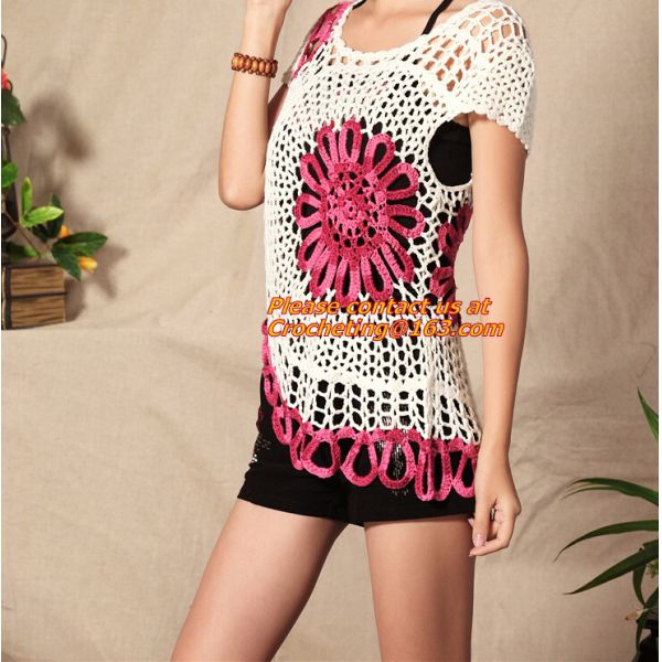 Crocheted Casual Knitting Feminino Pullovers, Spring Fashion, Womens Apricot, Long Sleeves