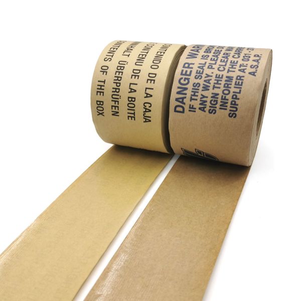 Single Sided 76mm*40m Water Activated Kraft Packing Tape